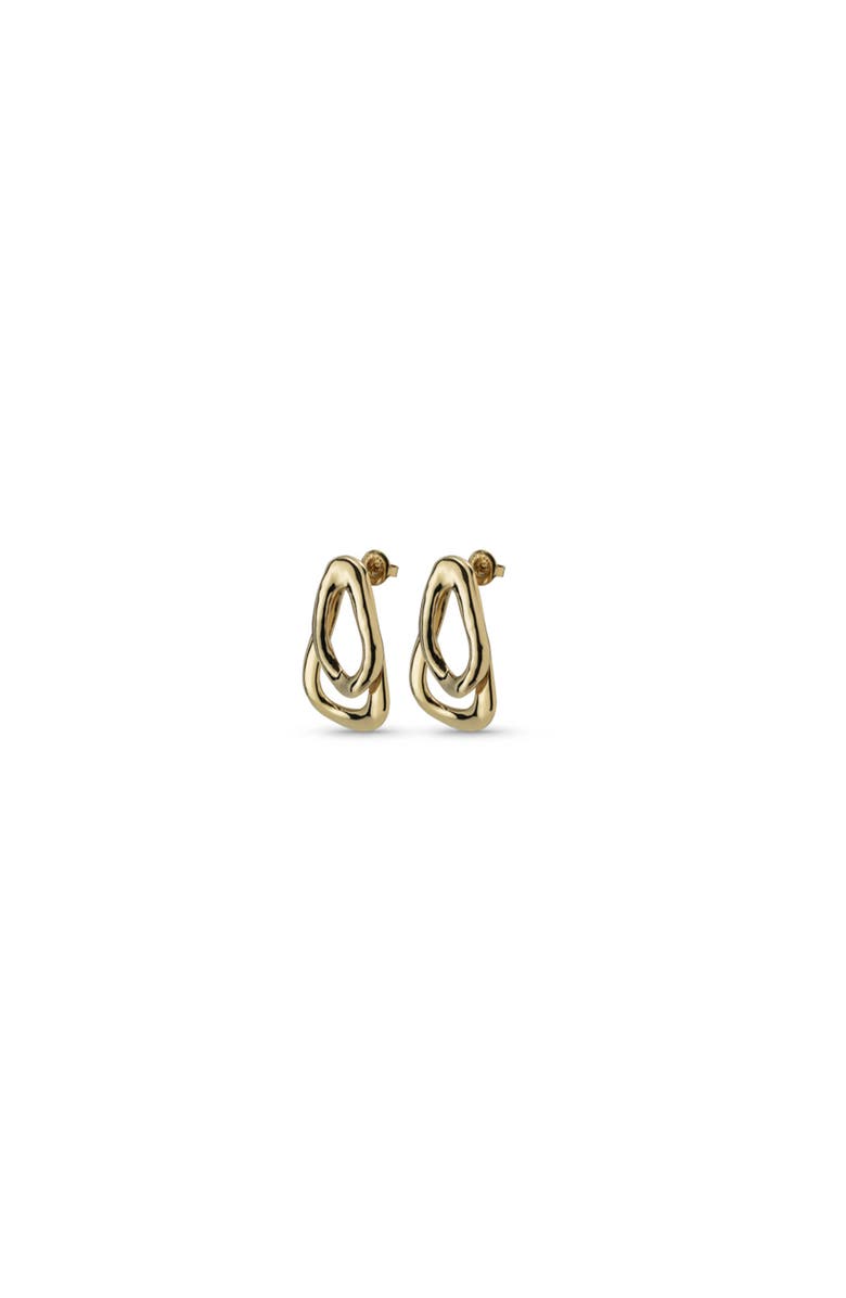 UNODE50 Interlocked Link Earrings, Alternate, color, Gold
