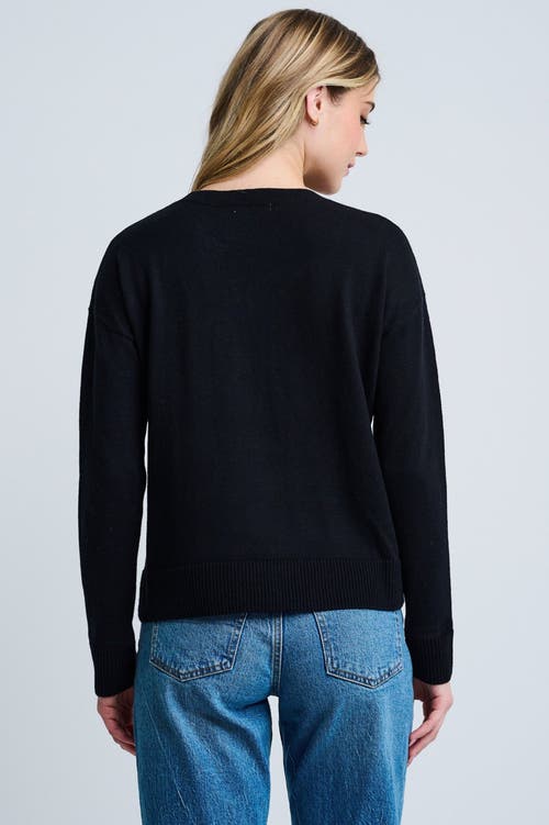 Lisa Todd Love Love Cotton Cashmere Sweater In Black