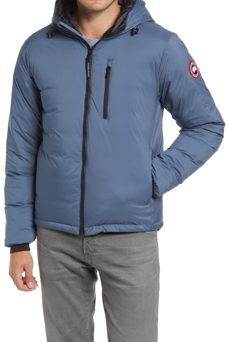 Lodge Packable Windproof 750 Fill Power Down Hooded Jacket, Alternate, color, OZONE BLUE