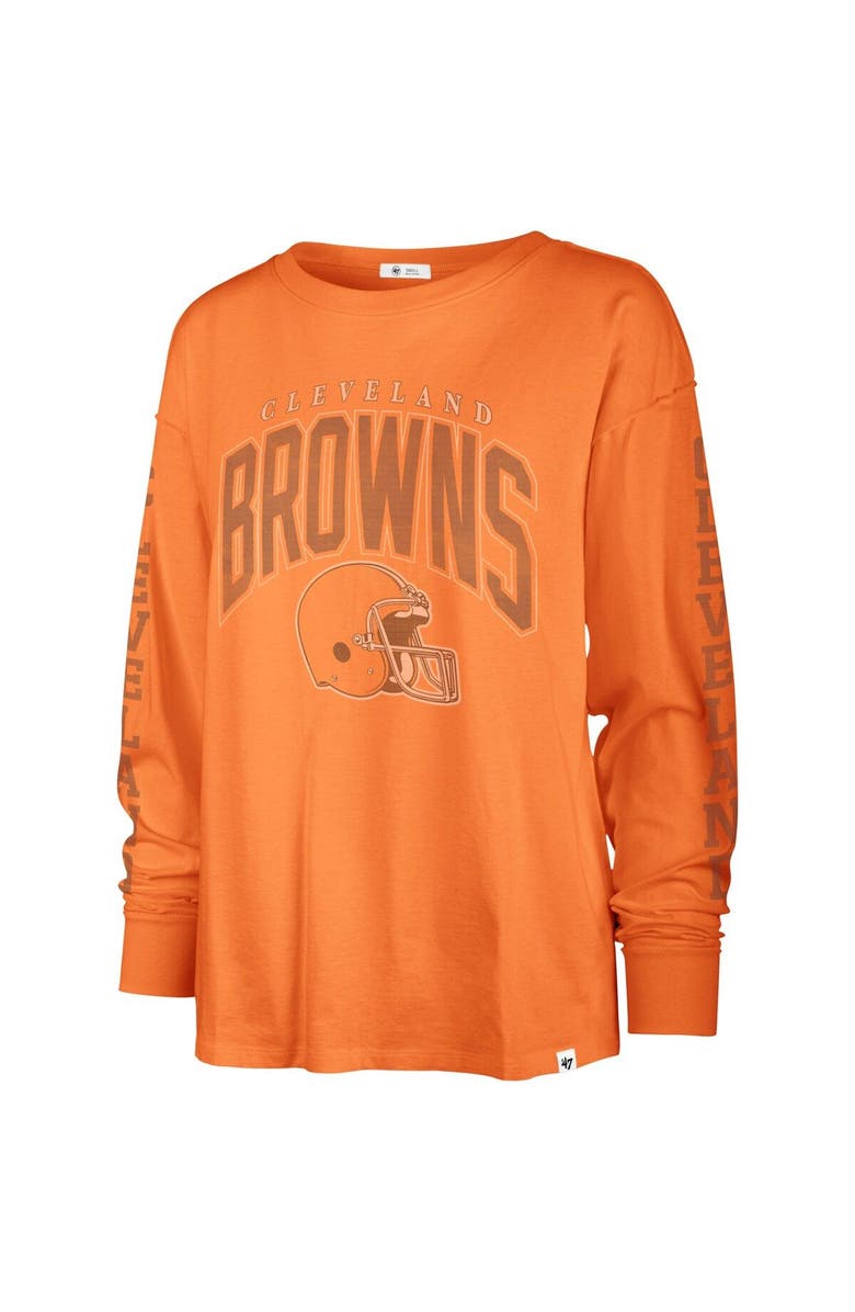 '47 Women's '47 Orange Cleveland Browns Tom Cat Lightweight Long Sleeve T-Shirt, Alternate, color, Orange