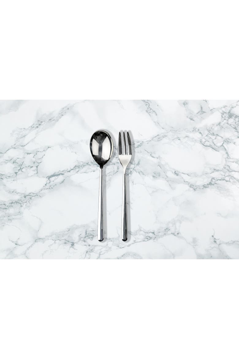 Linea Serving Set - 2 Pieces, Alternate, color, Silver