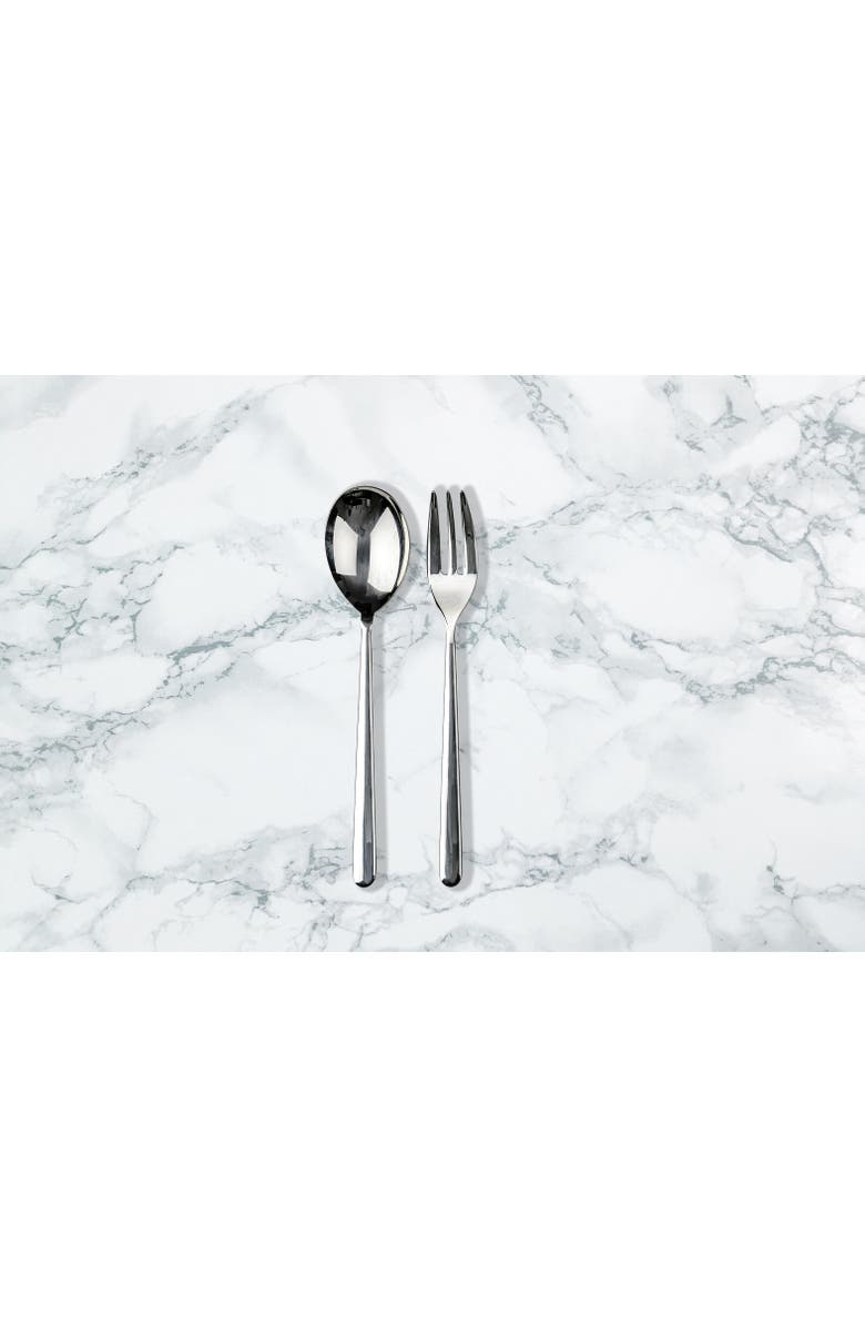 Mepra Linea Serving Set - 2 Pieces, Alternate, color, Silver