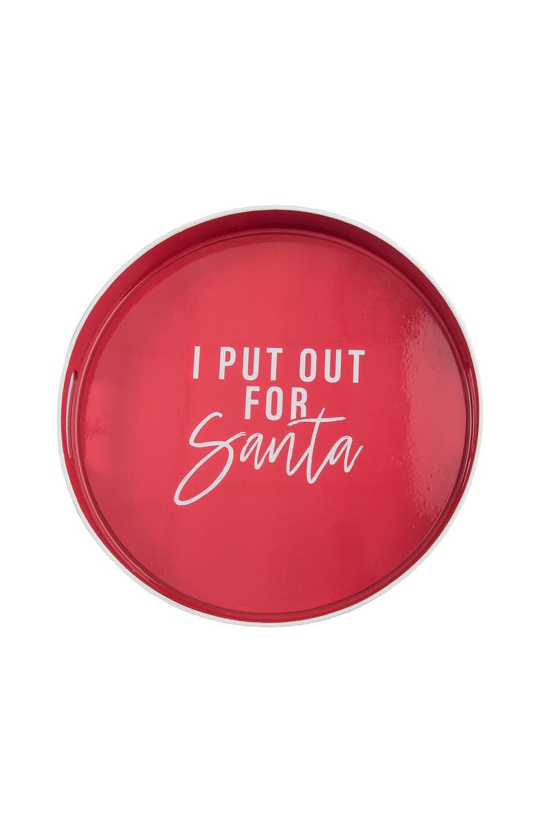 Totalee Gift I Put Out For Santa Serving Tray Ceramic Red, Main, color, Red
