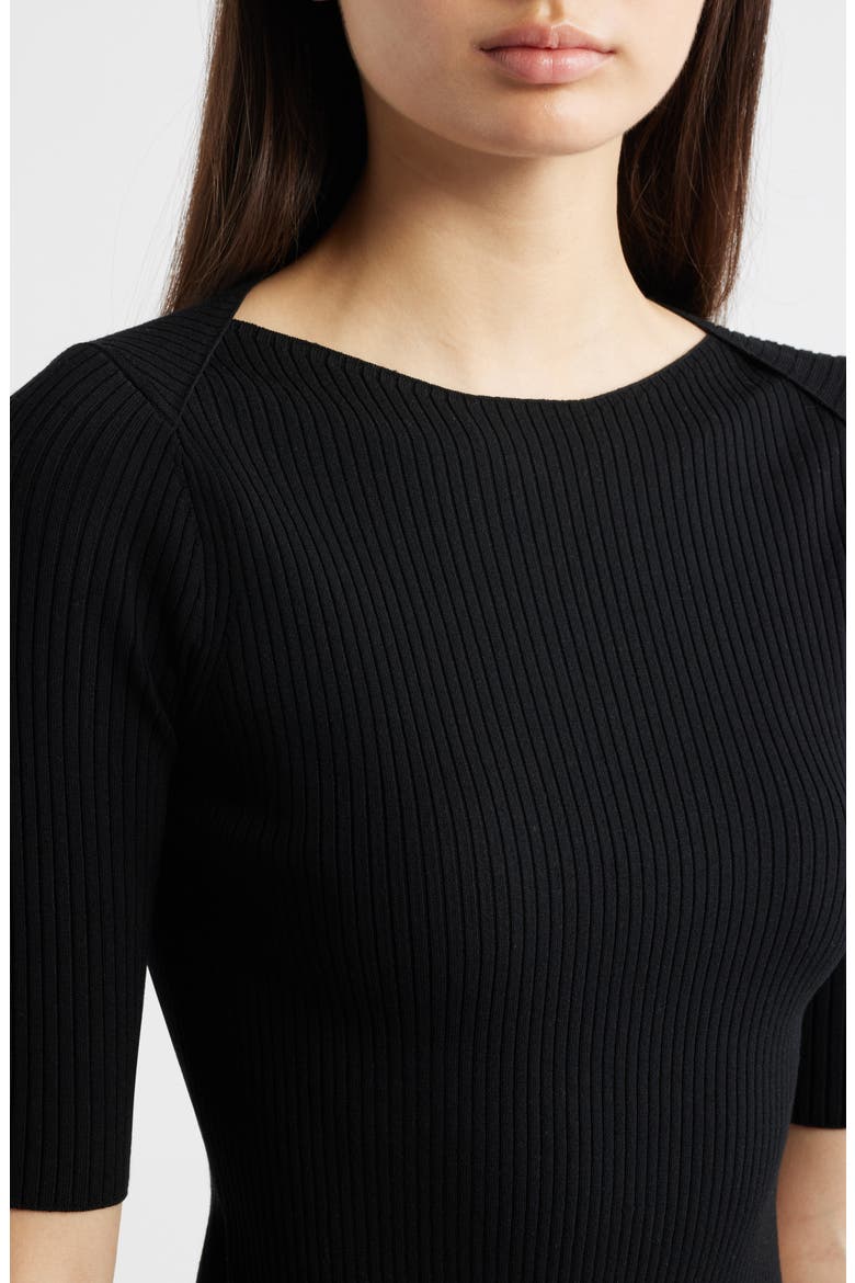 Cruz Crop Rib Top, Alternate, color, BLACK