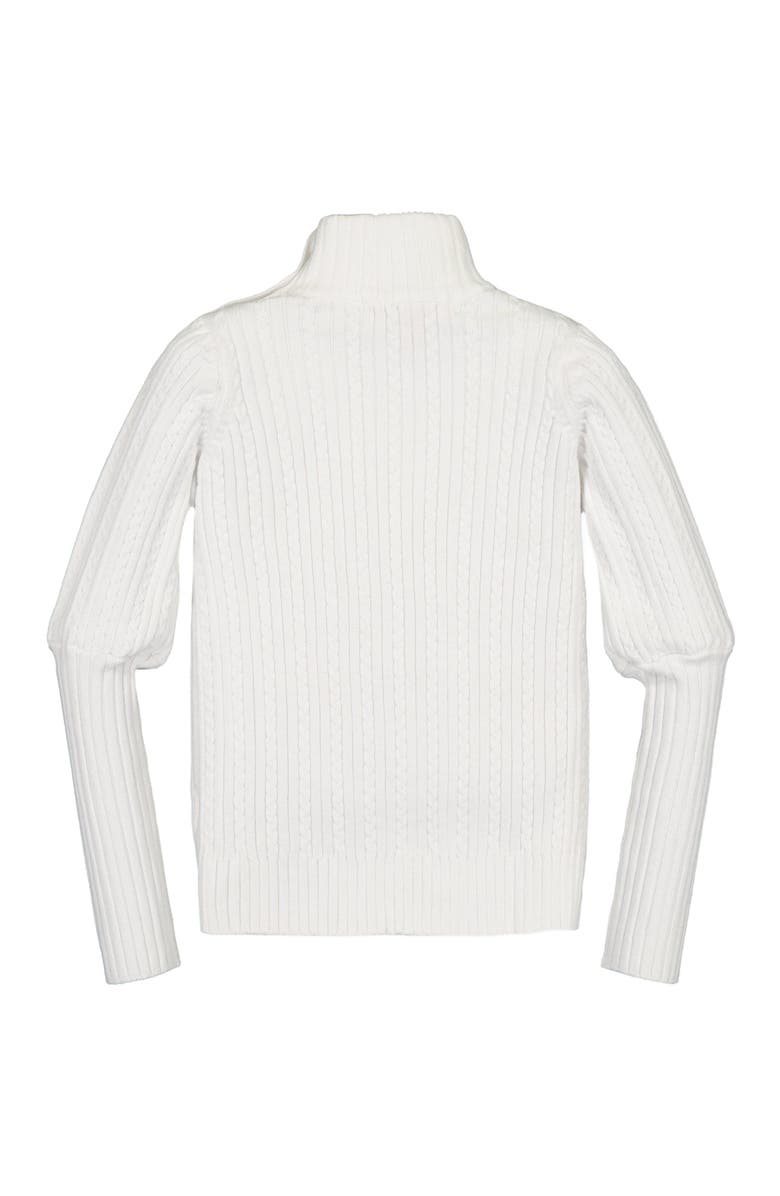 Hope & Henry Baby Girls' Balloon Sleeve Turtleneck Sweater, Infant, Alternate, color, Soft White Balloon Sleeve