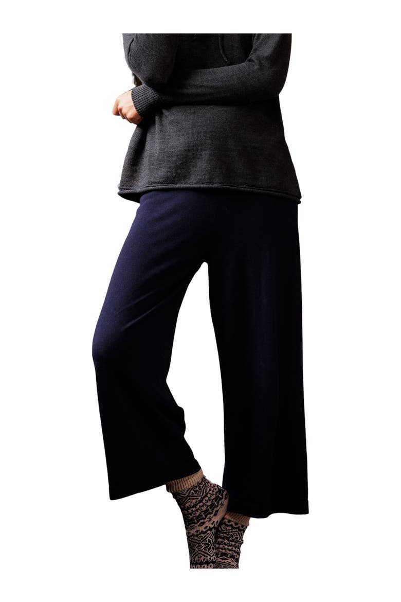 Wide Leg Merino Lounge Pants, Main, color, NAVY