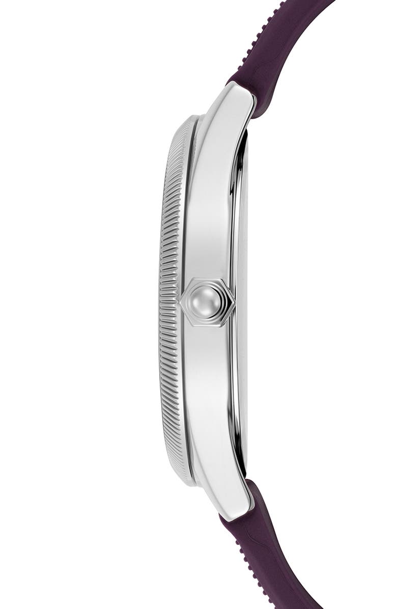 Olivia Burton Radiate Silicone Strap Watch, 38mm, Alternate, color, Purple