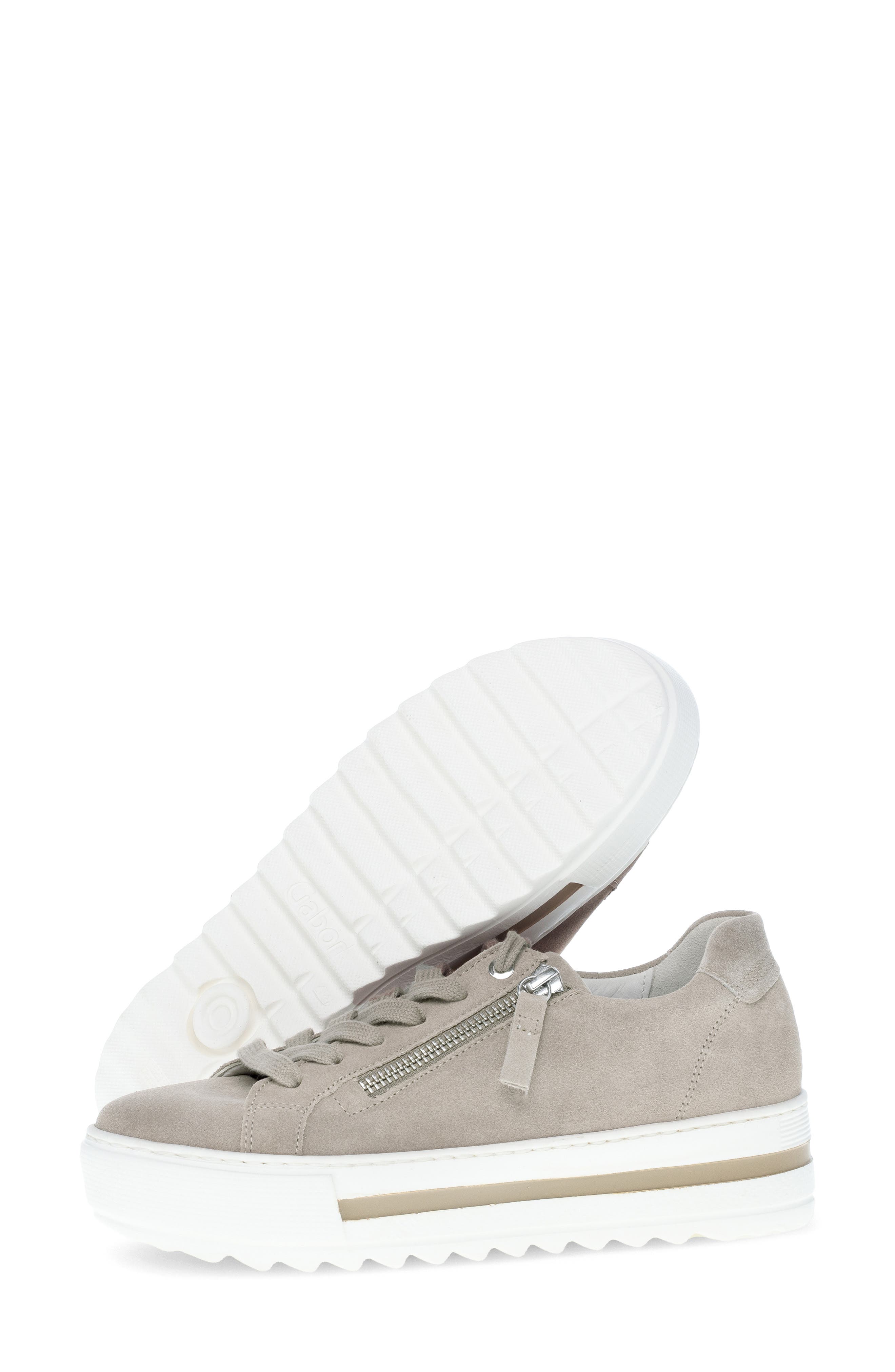 Gabor 46.498 Platform Zip Sneaker, Alternate, color, Silk