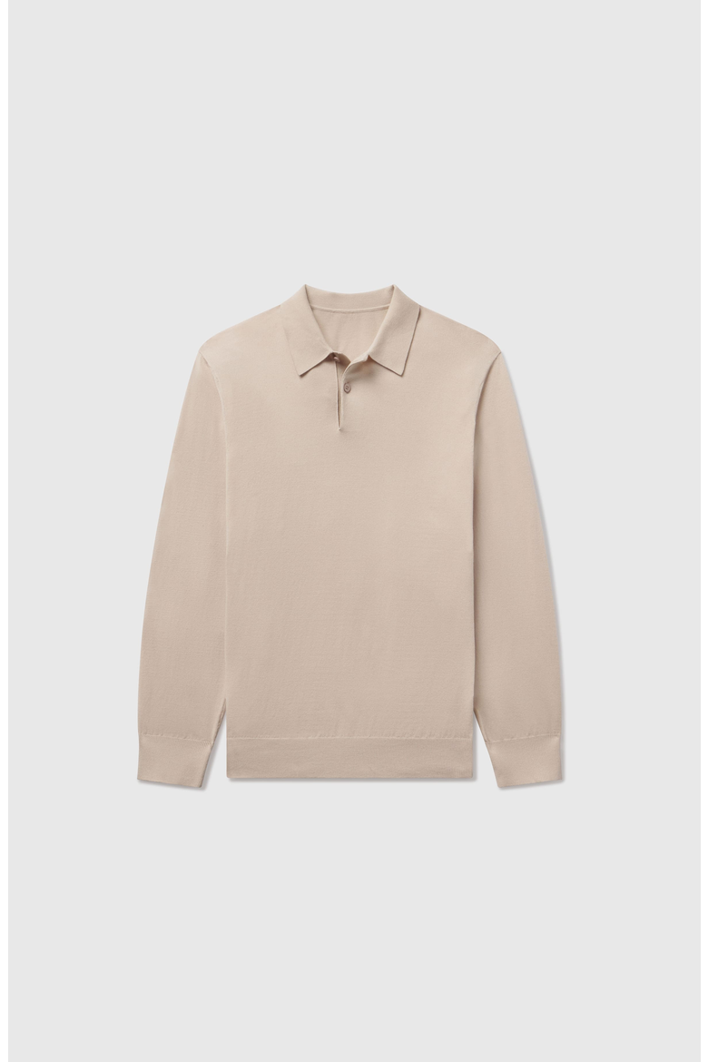 Legacy Polo Sweater, Alternate, color, Beige