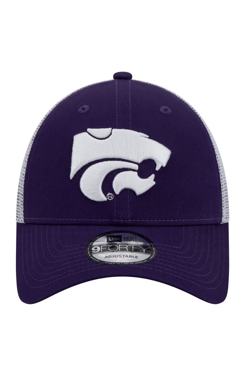 New Era Men's New Era  Purple Kansas State Wildcats Trucker 9FORTY Adjustable Hat, Alternate, color, 