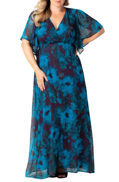 Carmella Flutter Sleeve Gown