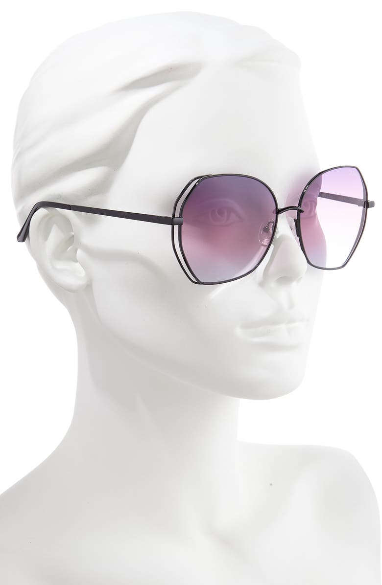 QUAY Big Love 59mm Gradient Round Sunglasses, Alternate, color,
