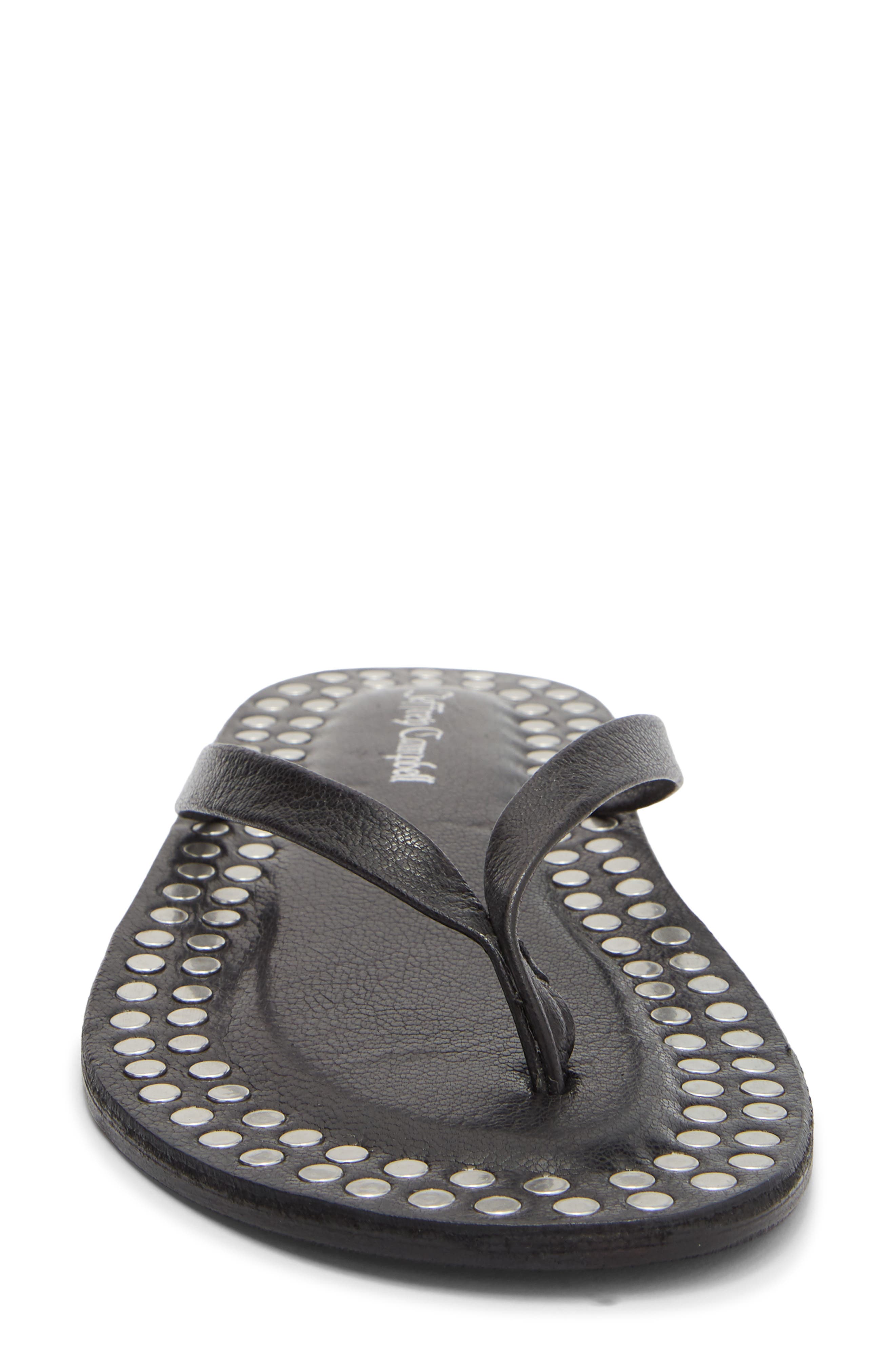 Jeffrey Campbell Katrina Flip Flop, Alternate, color, Black Silver