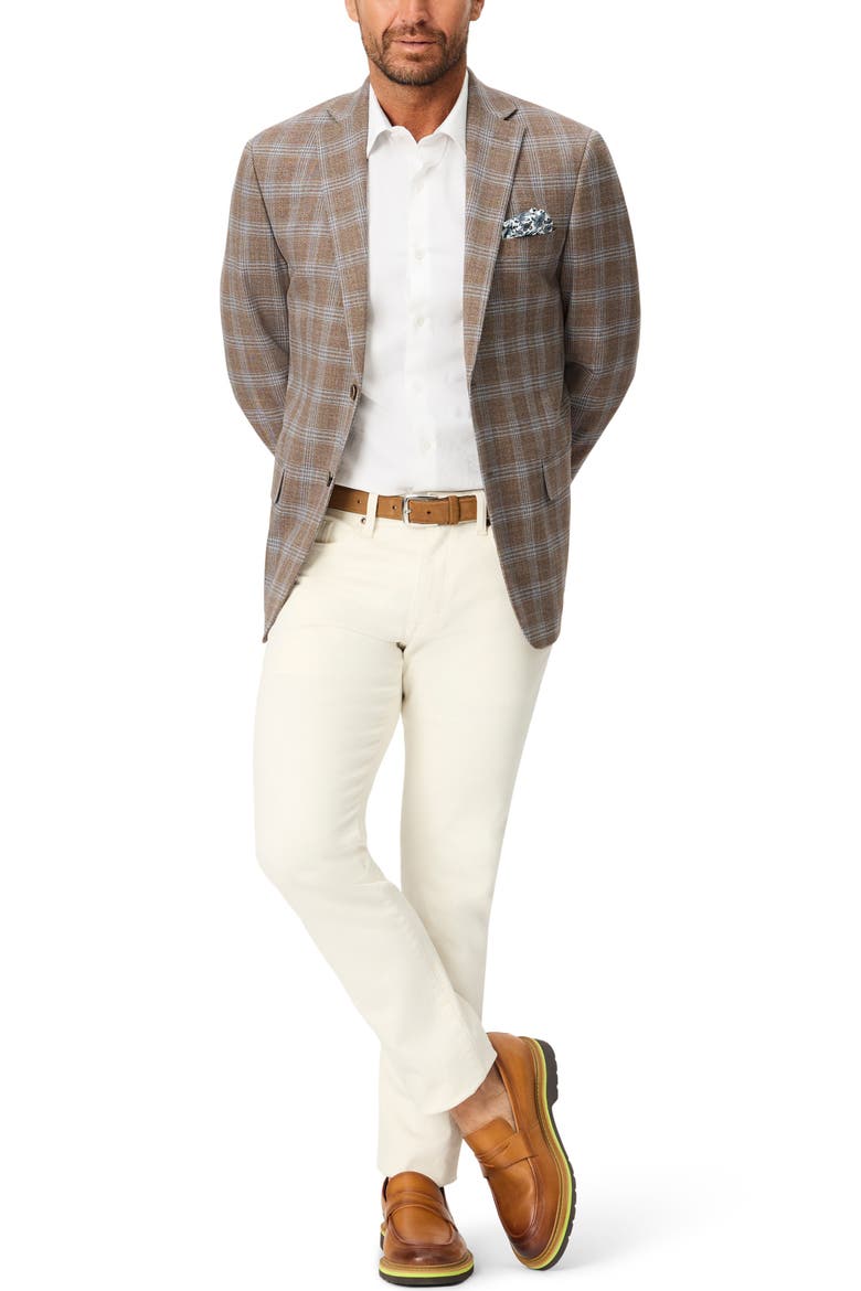 Plaid Sport Coat, Alternate, color, BROWN