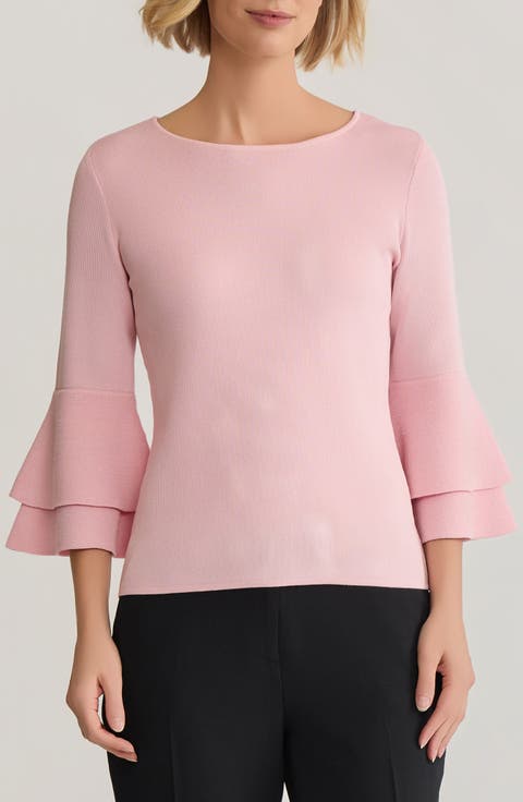 Double Flare Sleeve Sweater (Regular & Petite)