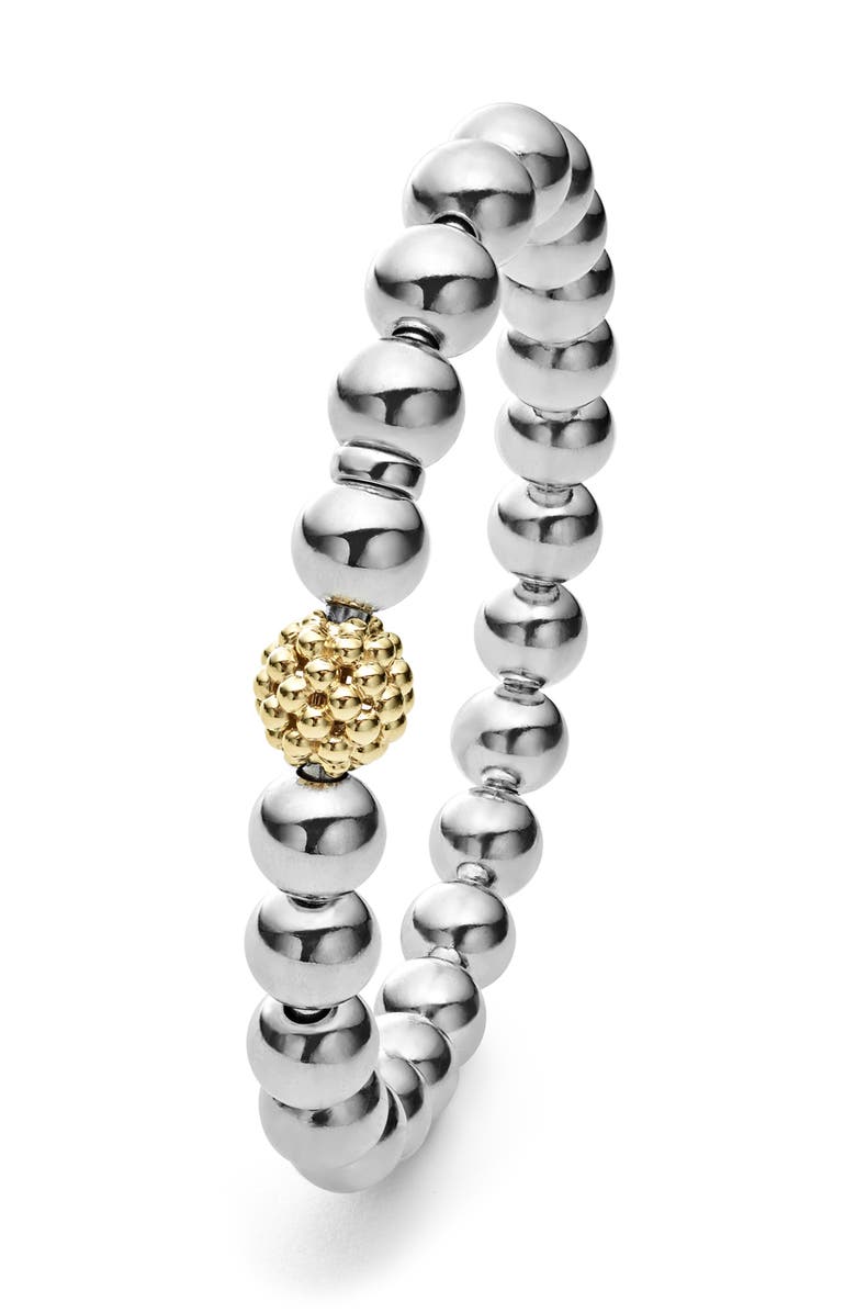 LAGOS Signature Caviar Stretch Bracelet, Alternate, color, Two-Tone