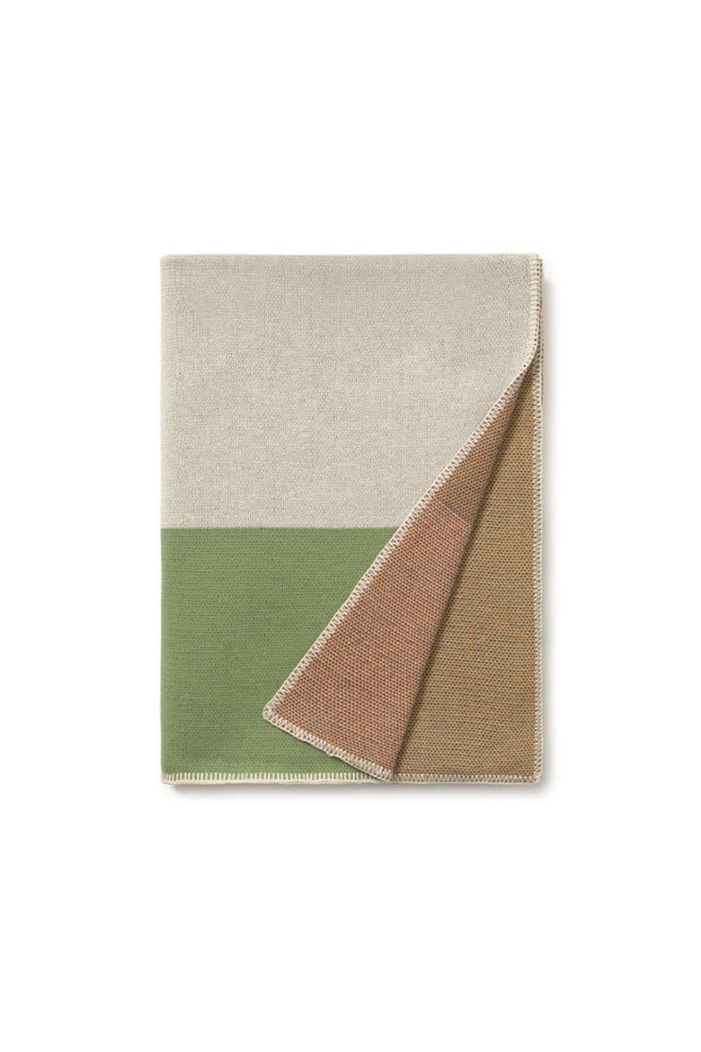 Knitted Blanket Color Composition, Main, color, Beige, green