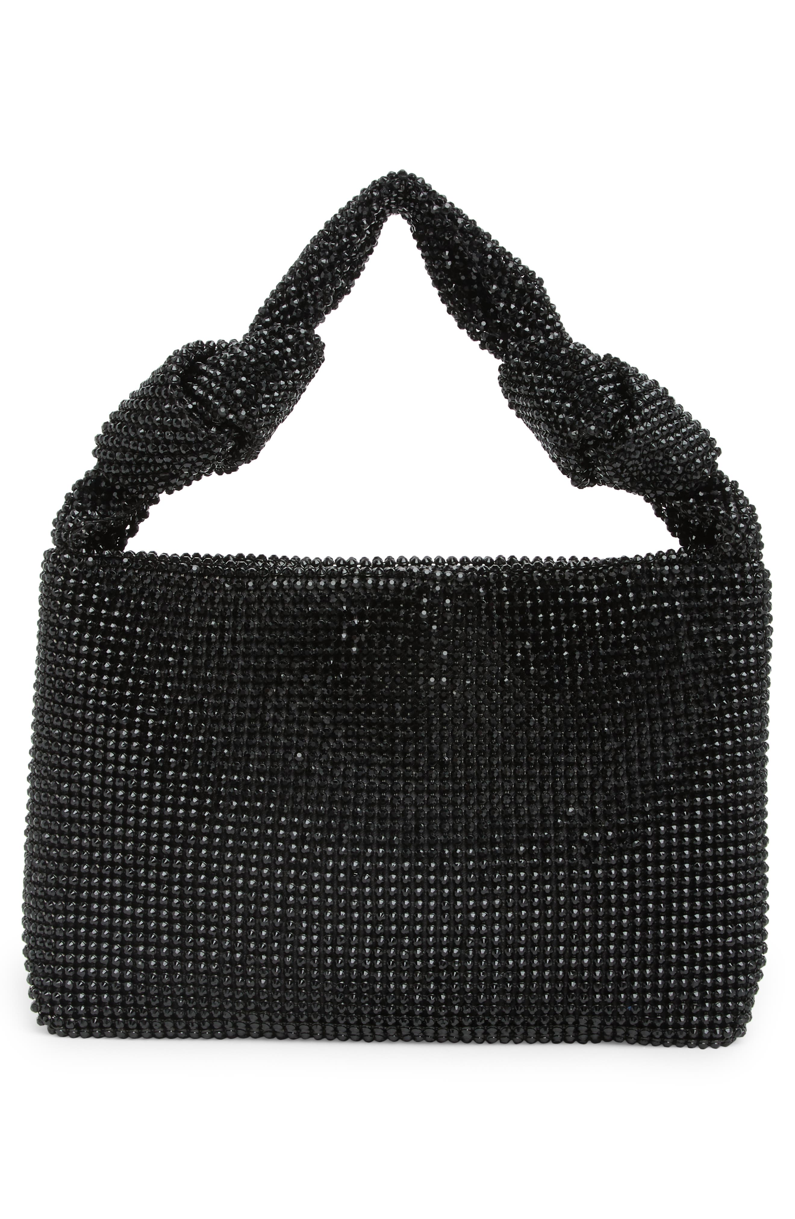 Jessica McClintock Everleigh Crystal Mesh Shoulder Bag, Alternate, color, 