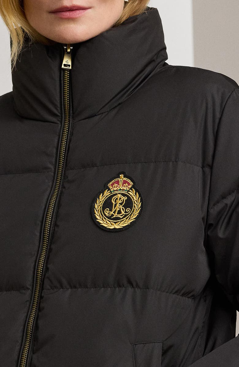 Lauren Ralph Lauren Crest Logo Crop Puffer Jacket, Alternate, color, 