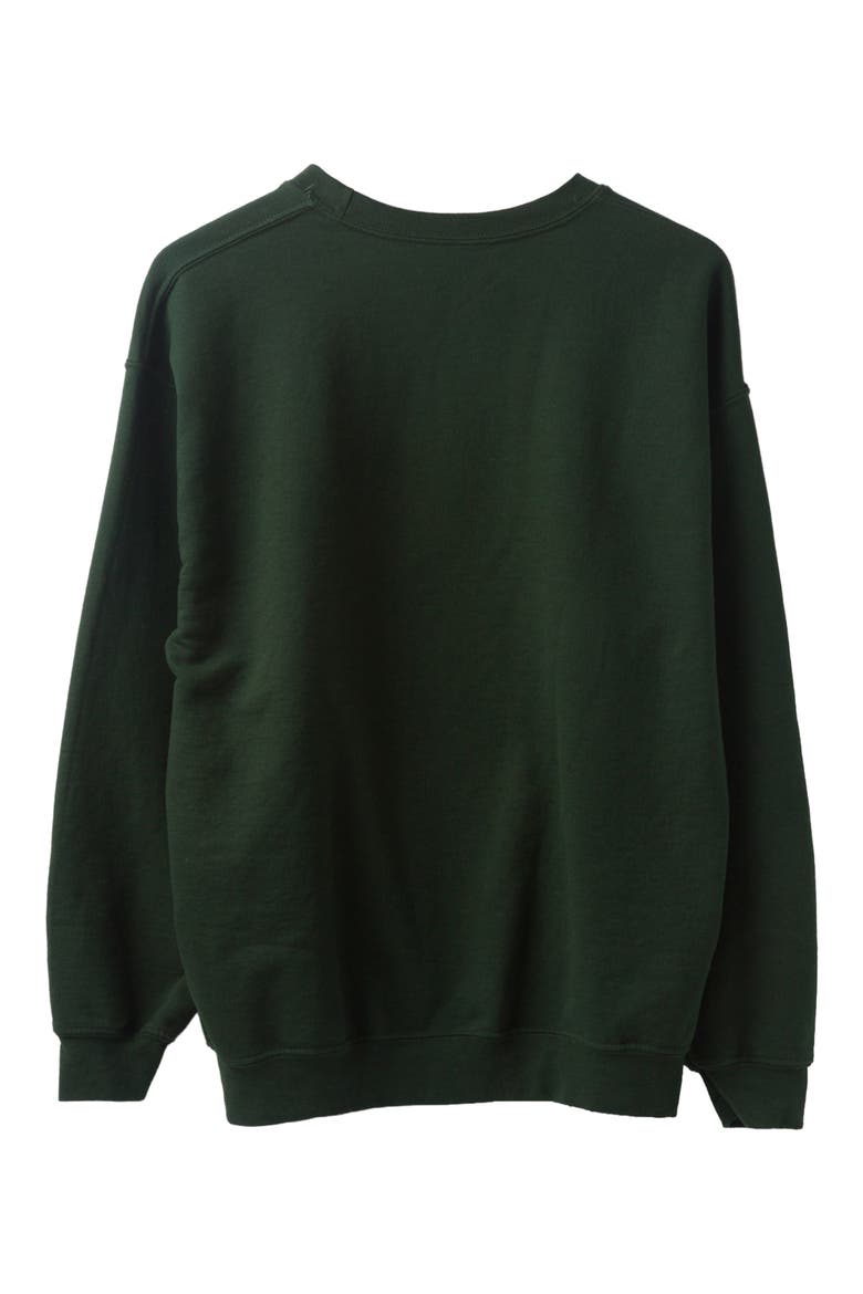 Green Bay Packers Property of Flea Market Crewneck Sweatshirt, Alternate, color, DARK GREEN