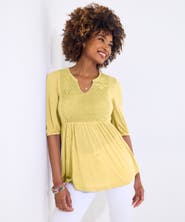 Joe Browns Notch Neck Babydoll Tee