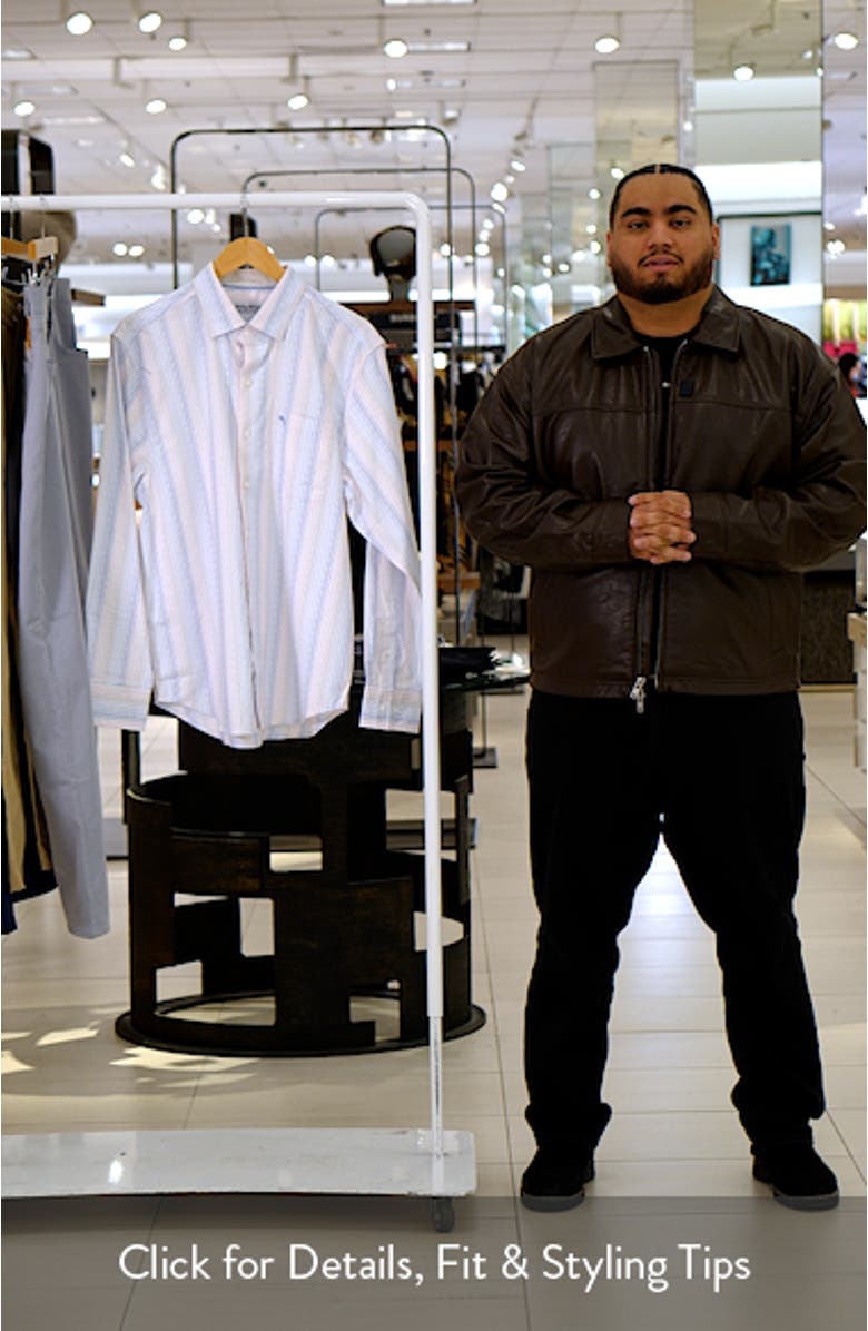 Sarasota Stretch Villa Stripe IslandZone<sup>®</sup> Button-Up Shirt, sales video thumbnail