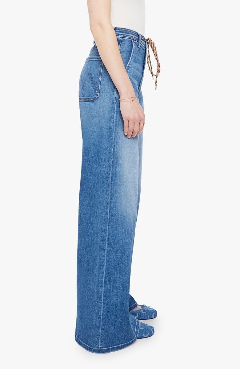 MOTHER The Drawn Undercover Prep Sneak Wide Leg Jeans, Alternate, color, Fuzzy Wuzzy Was A Bear