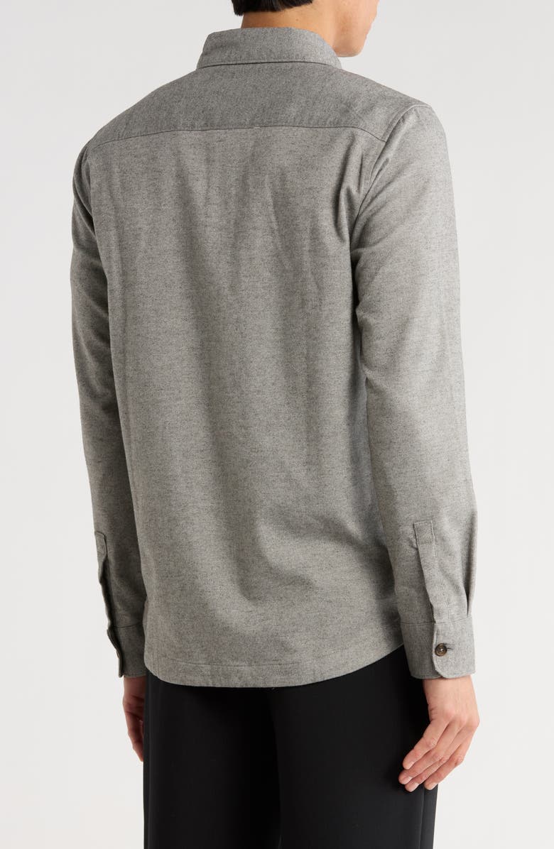 TravisMathew Lifestyle Shift Long Sleeve Button-Up Shirt, Alternate, color, Heather Grey