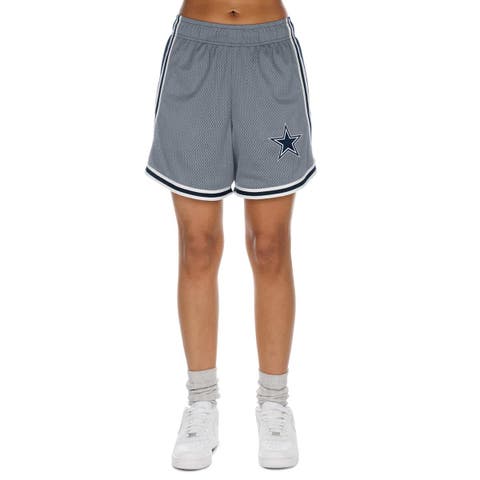 Women's New Era Silver/Navy Dallas Cowboys Sport Classics Mesh Shorts