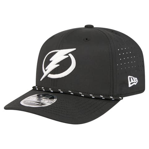 Men's New Era  Black Tampa Bay Lightning Sport Vented 9SEVENTY Rope Adjustable Hat