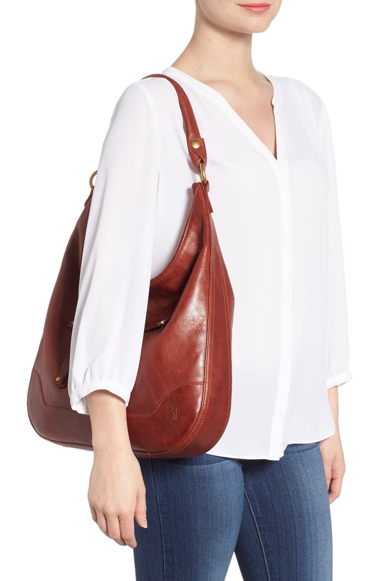 Frye Melissa Large Leather Hobo, Alternate, color,