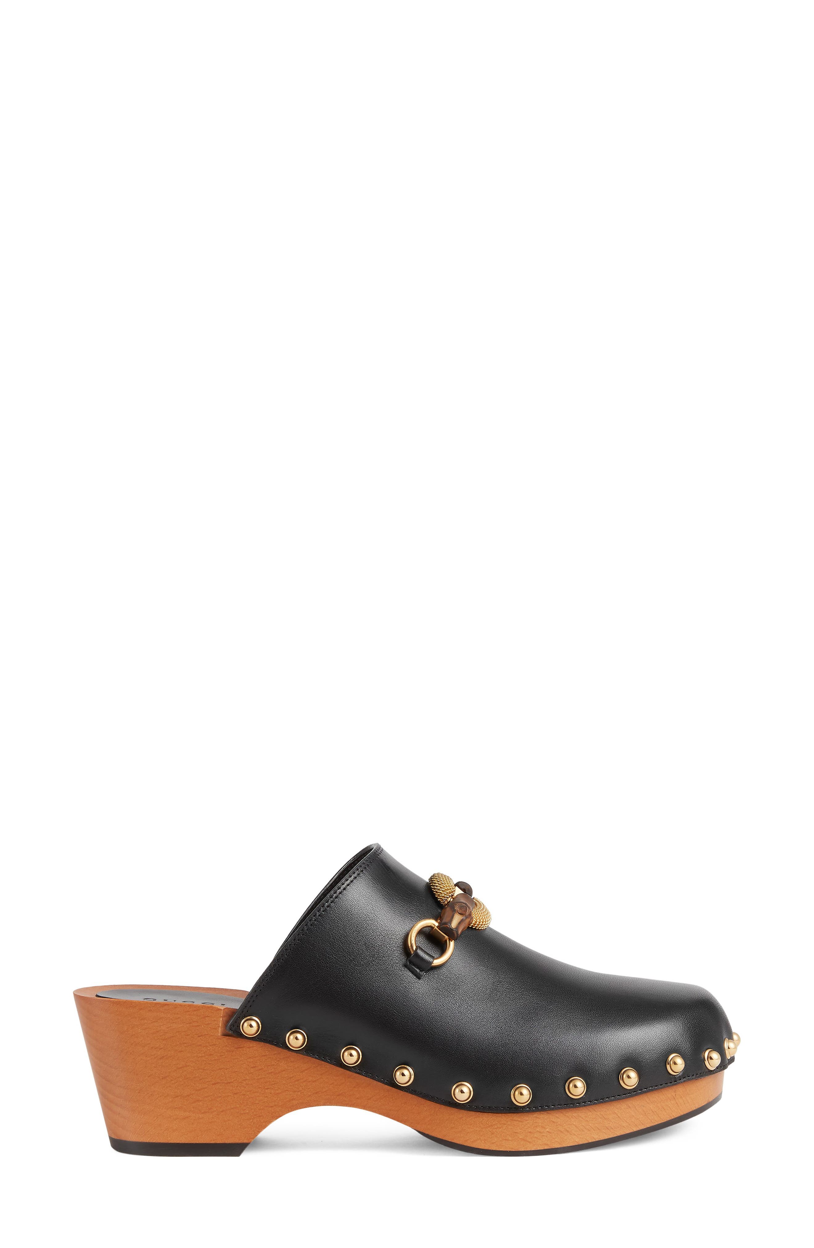 Gucci Bamboo Horsebit Clog, Alternate, color, 