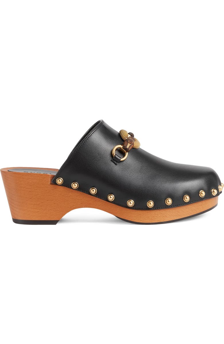 Gucci Bamboo Horsebit Clog, Alternate, color,