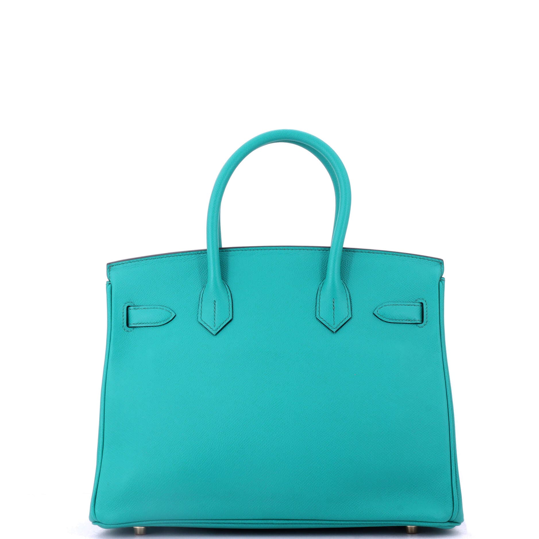 Pre-Owned Hermes Birkin Handbag Blue Epsom with Gold Hardware 30, Alternate, color, Bleu Paon