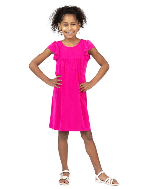 Ruffle Cap Sleeve Knee Length Babydoll Dress