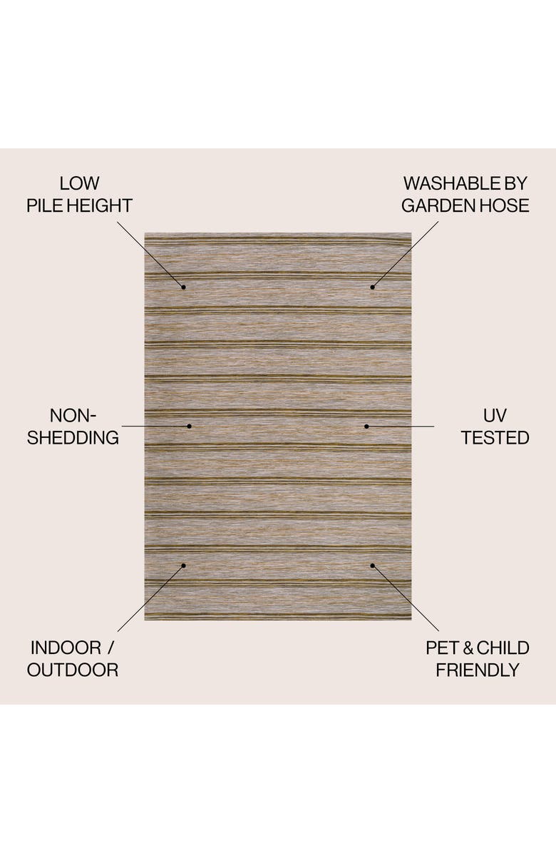 JONATHAN Y Bo Modern Farmhouse Wide Stripe Indoor/Outdoor Area Rug, Alternate, color, Brown/Natural