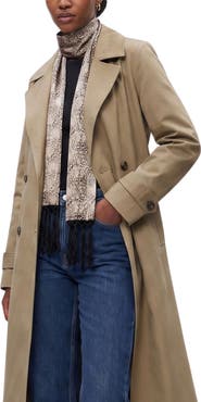 Nicole Miller Floral Silky Fringe Scarf