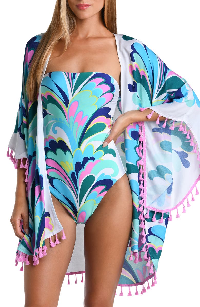 Sunshine 79 Far Out Tassel Wrap, Main, color, White Multi