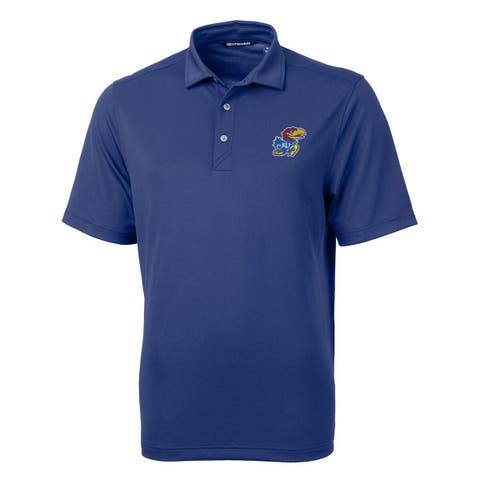 Men's Cutter & Buck Royal Kansas Jayhawks Virtue Eco Pique Recycled Polo
