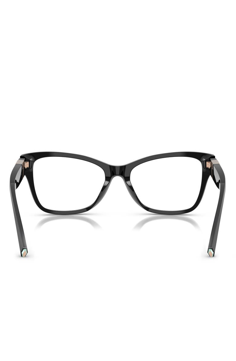 Tiffany & Co. 52mm Butterfly Optical Glasses, Alternate, color, Black / Rose Gold Demo Lens