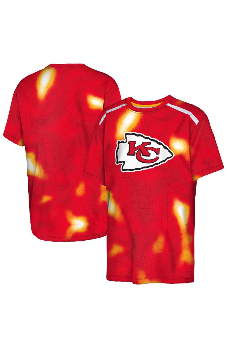 Outerstuff Youth Outerstuff Red Kansas City Chiefs End Zone Dri-Tek T-Shirt, Main, color, Red