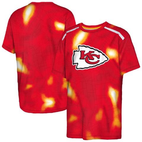Youth Outerstuff Red Kansas City Chiefs End Zone Dri-Tek T-Shirt