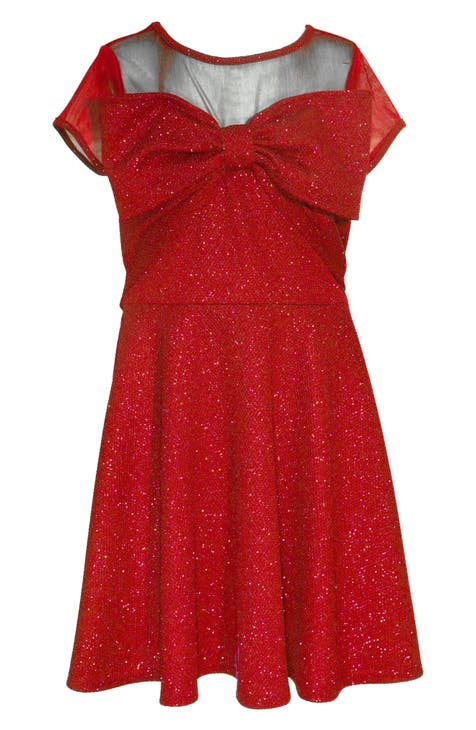 Kids' Bow Skater Dress (Big Kid)