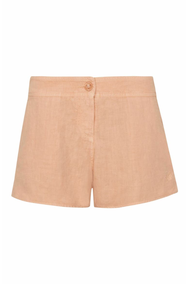 Women's Linen Bermuda Shorts, Alternate, color, BLUSH