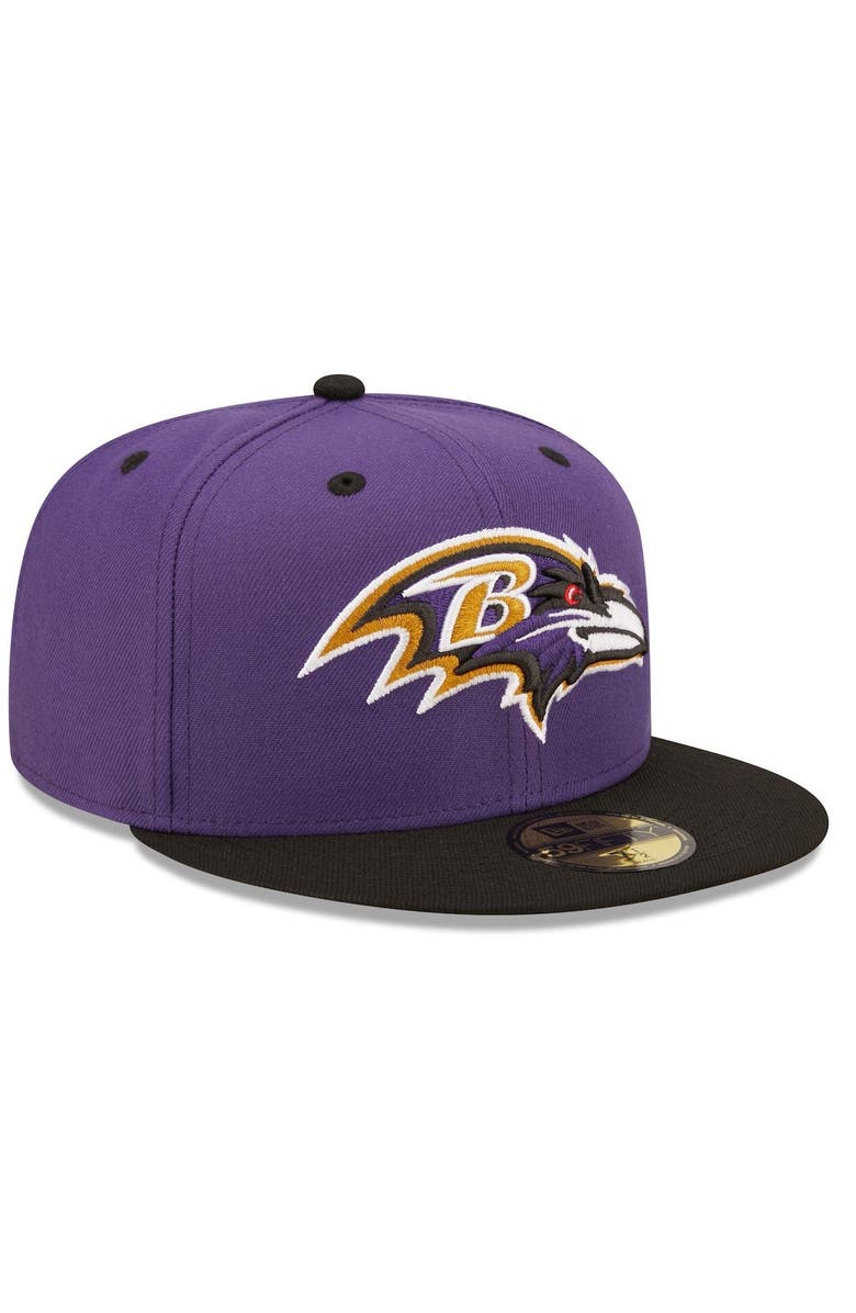 New Era Men's New Era Purple/Black Baltimore Ravens Flipside 59FIFTY Fitted Hat, Alternate, color,