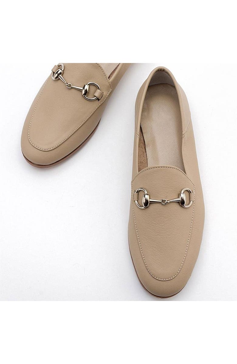 Forever & Always Shoes Penny Leather Horsebit Loafers, Alternate, color, Dark Beige Leather