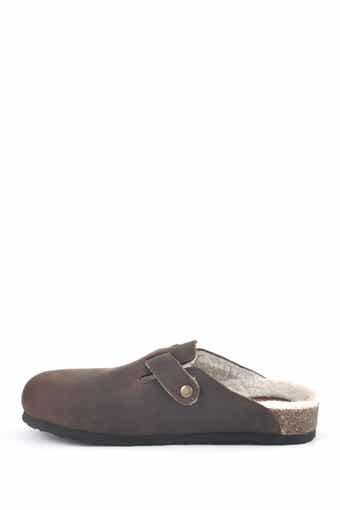 Bari Faux Shearling Footbed Suede Mule