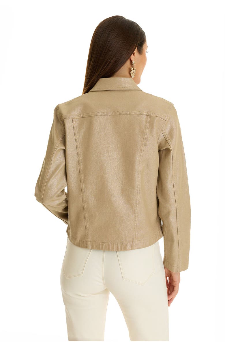 The Noli Shop Joelle Jean Jacket, Alternate, color, Champagne