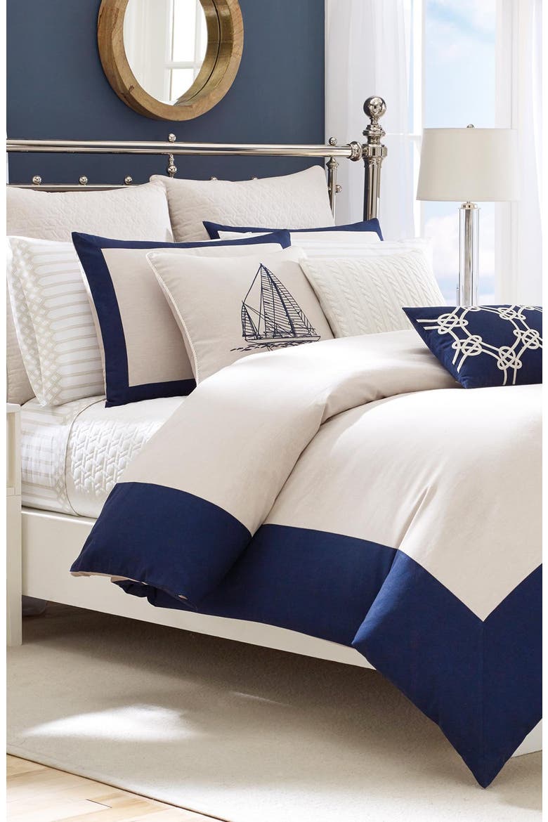 'Clemsford' Linen & Cotton Coverlet, Main, color, IVORY