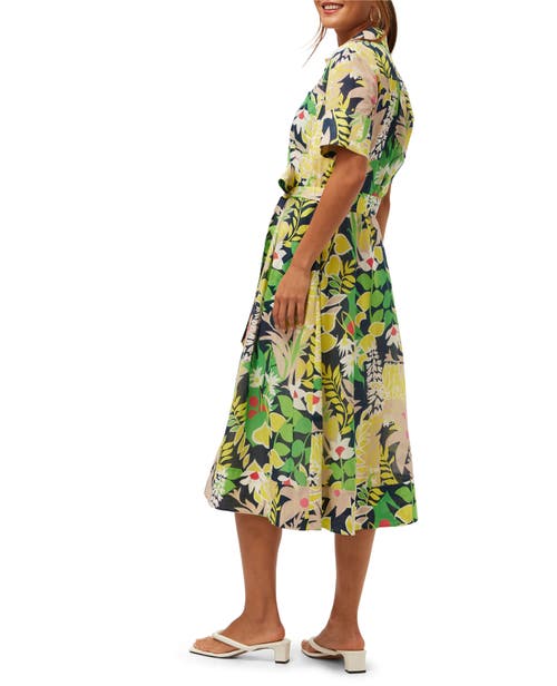 Shop Trina Turk Misola 2 Floral A Line Midi Dress In Multi